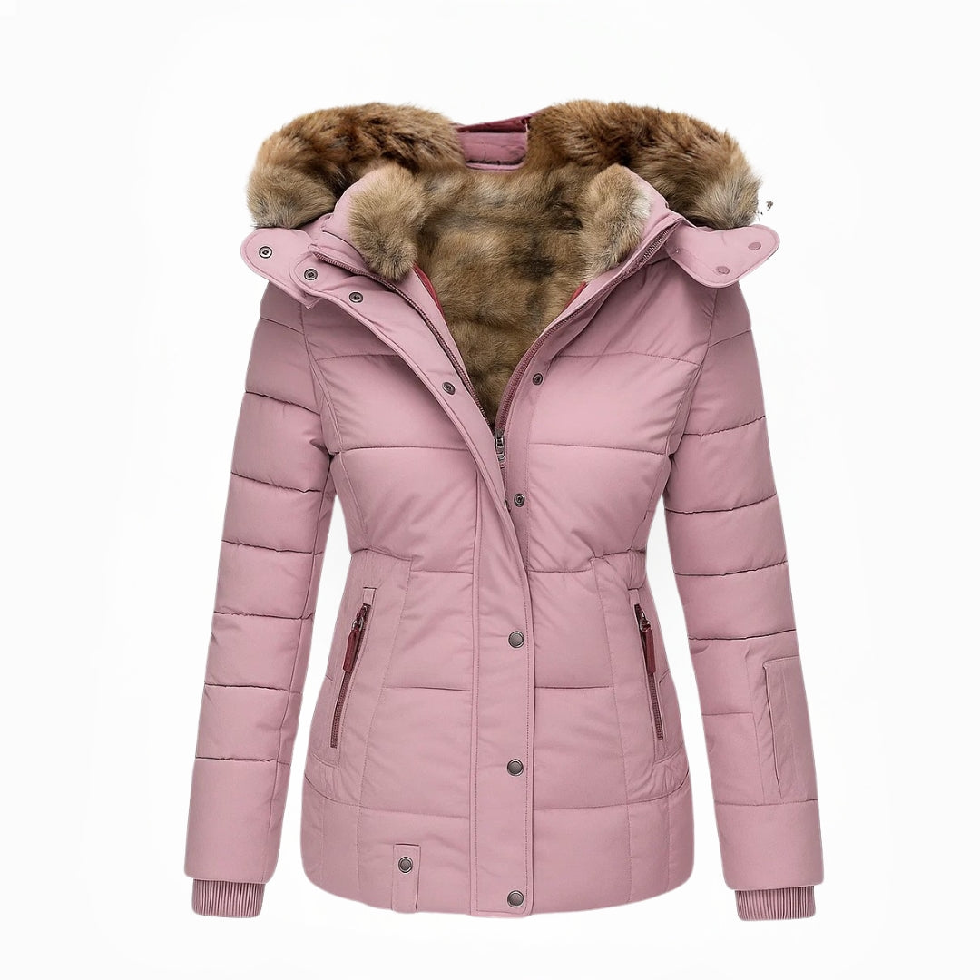 Éloïse – Manteau d'Hiver Matelassé à Capuche