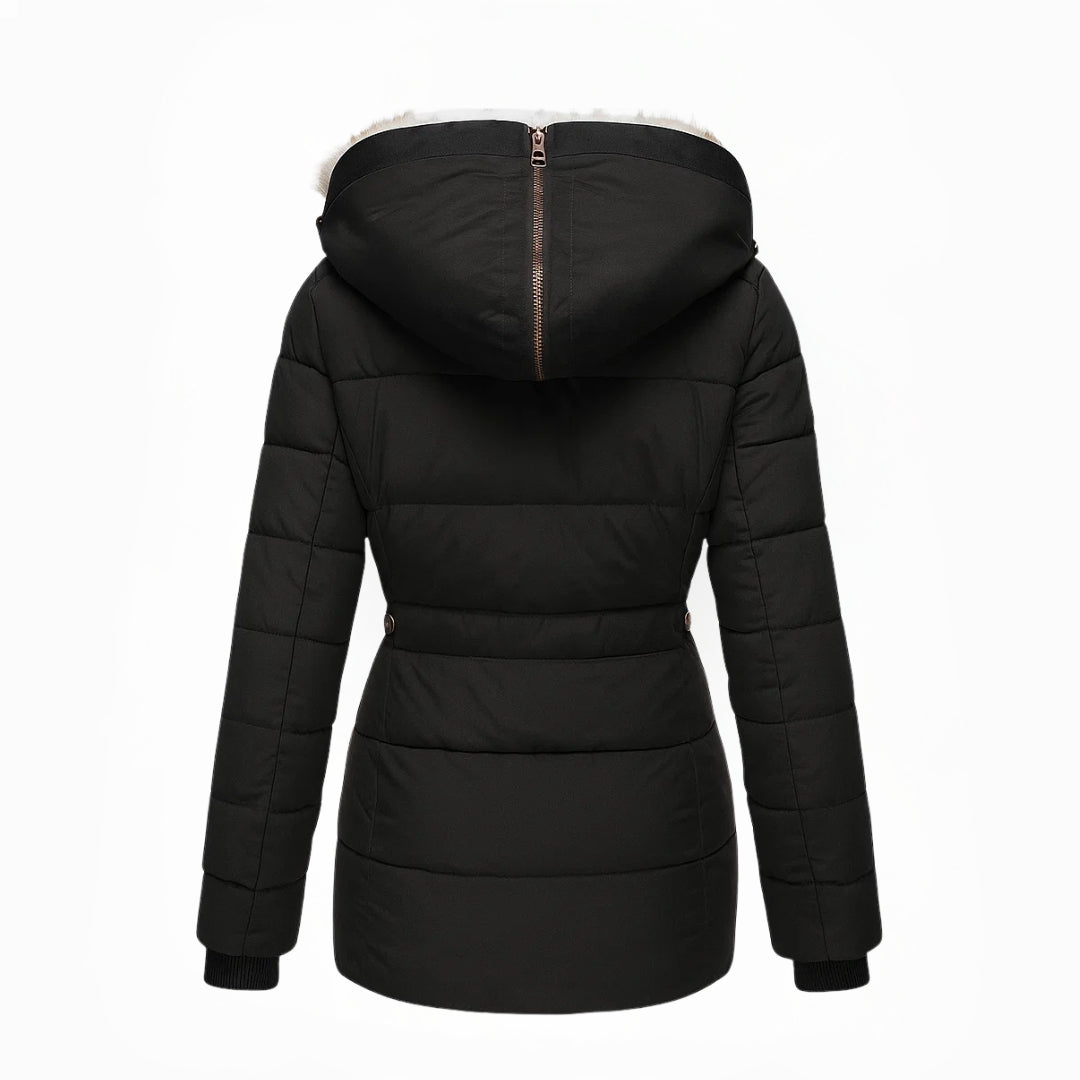 Éloïse – Manteau d'Hiver Matelassé à Capuche