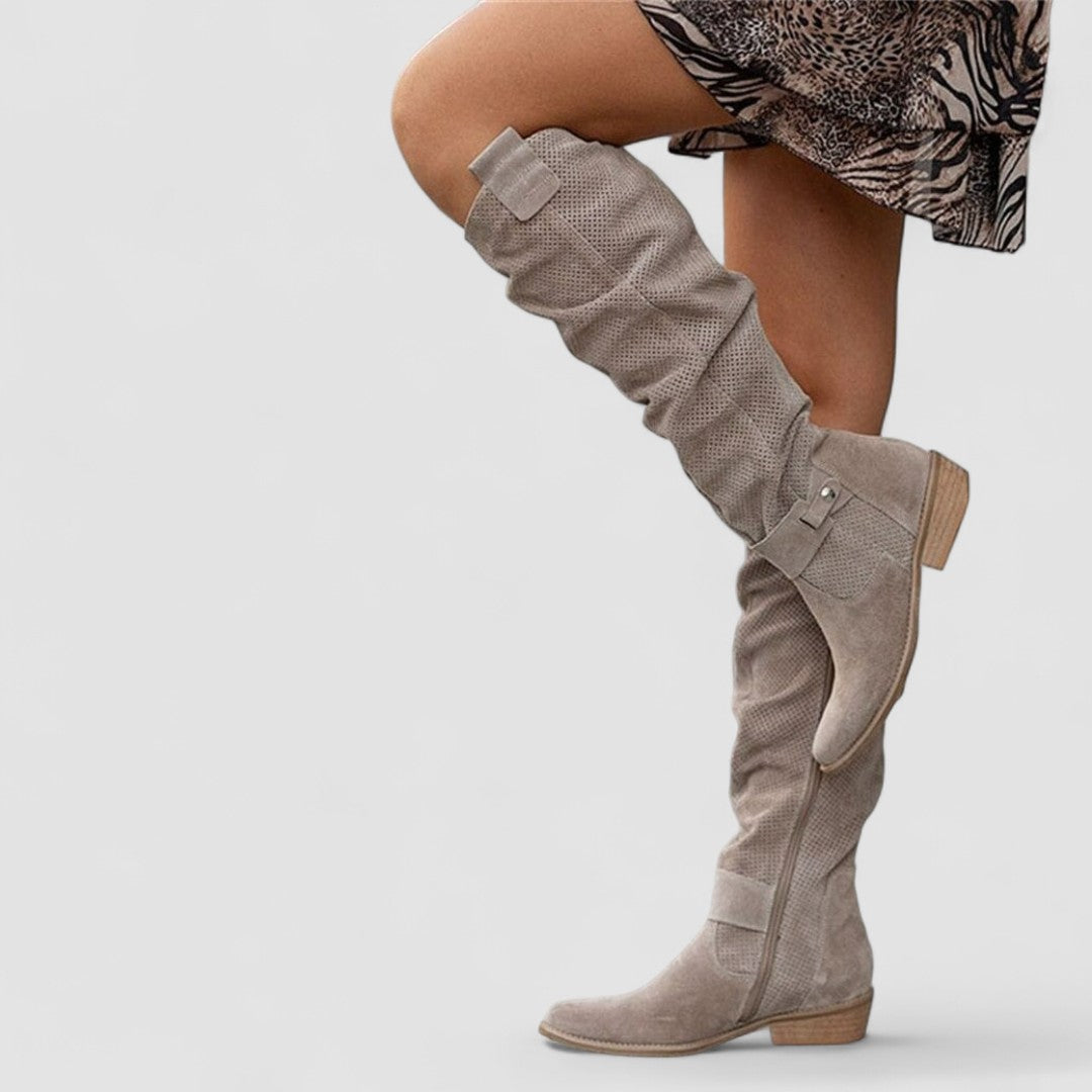 Georgiana | Bottes western souples montant jusqu'aux genoux