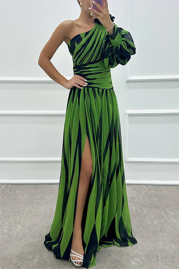 Sheila™ | Robe longue élégante à rayures