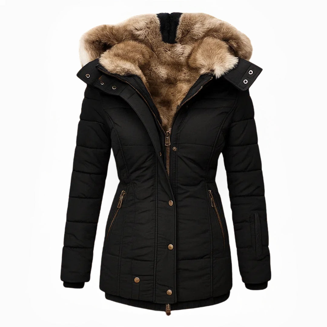 Éloïse – Manteau d'Hiver Matelassé à Capuche