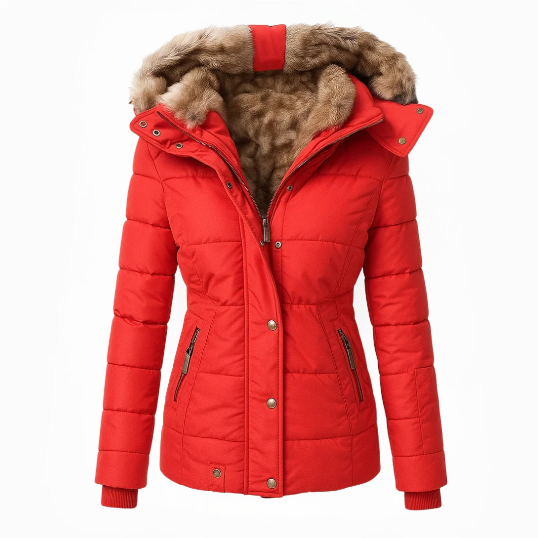 Éloïse – Manteau d'Hiver Matelassé à Capuche