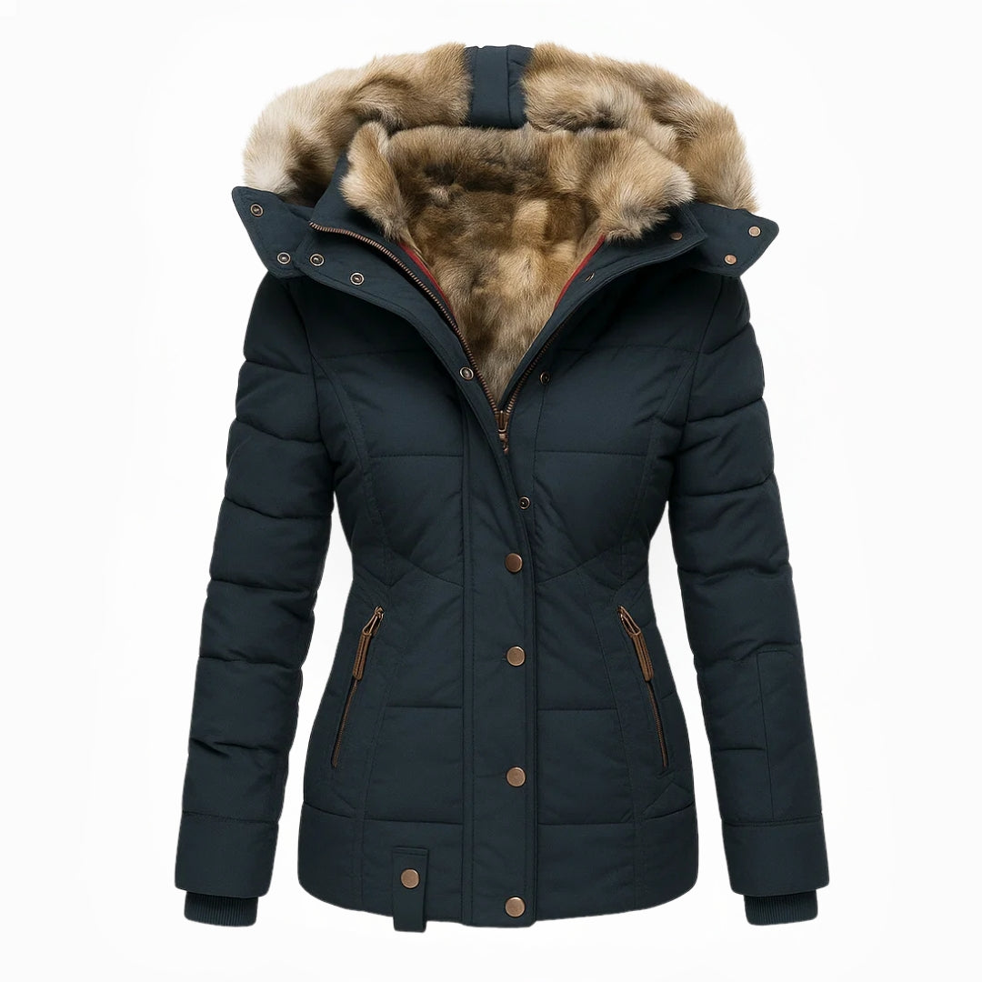 Éloïse – Manteau d'Hiver Matelassé à Capuche