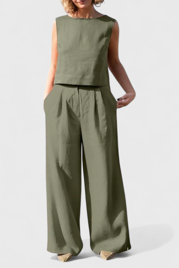 Ensemble d'été sans manches Yvanne Vintage