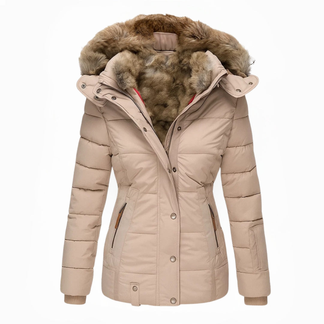 Éloïse – Manteau d'Hiver Matelassé à Capuche