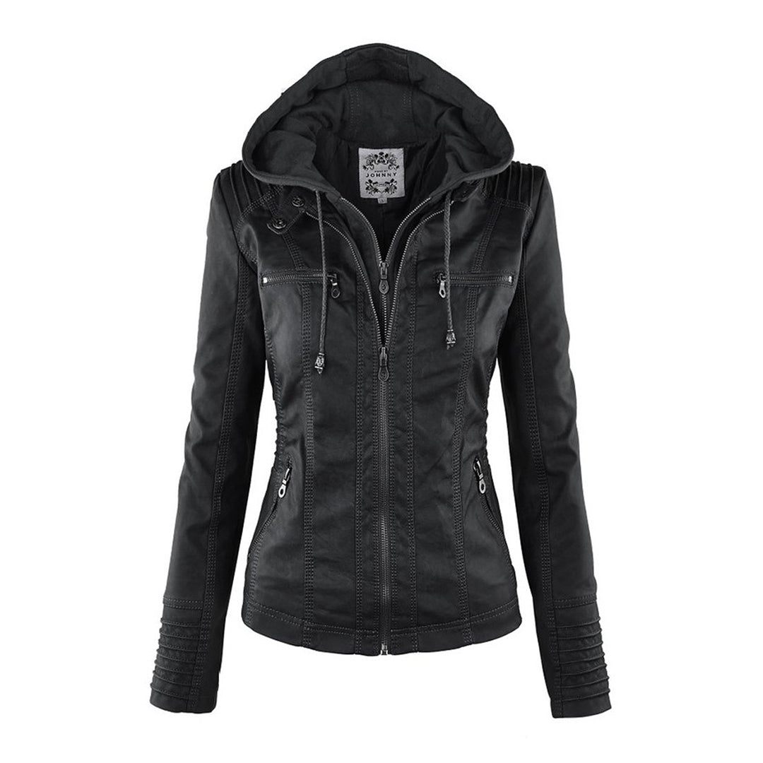 Léonie | Blouson Motard à Capuche