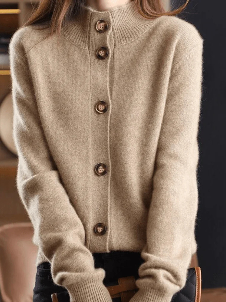 Blanche | Cardigan à Boutons