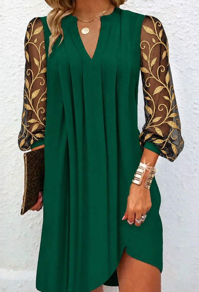 Clara | Robe Élégante à Manches Fleuries