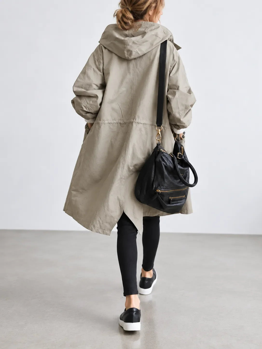 Pauline | Manteau Oversize à Capuche Boutonné