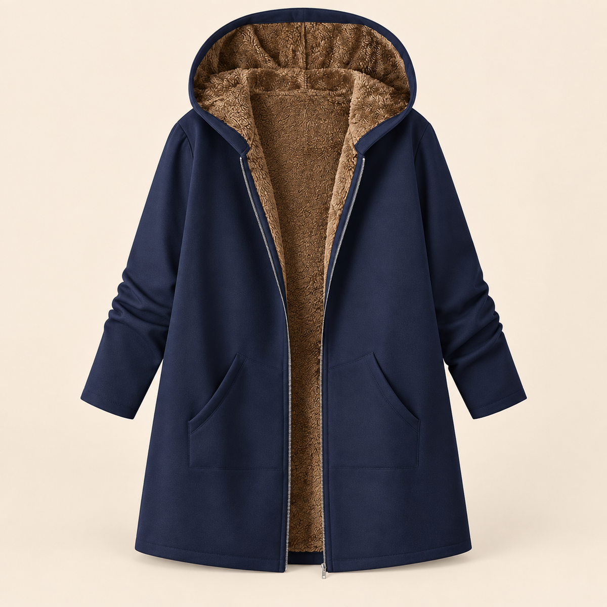 Marthe™ | Manteau à Capuche Doublé Sherpa