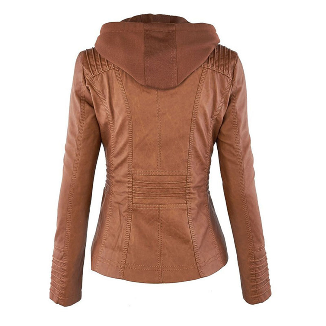 Léonie | Blouson Motard à Capuche