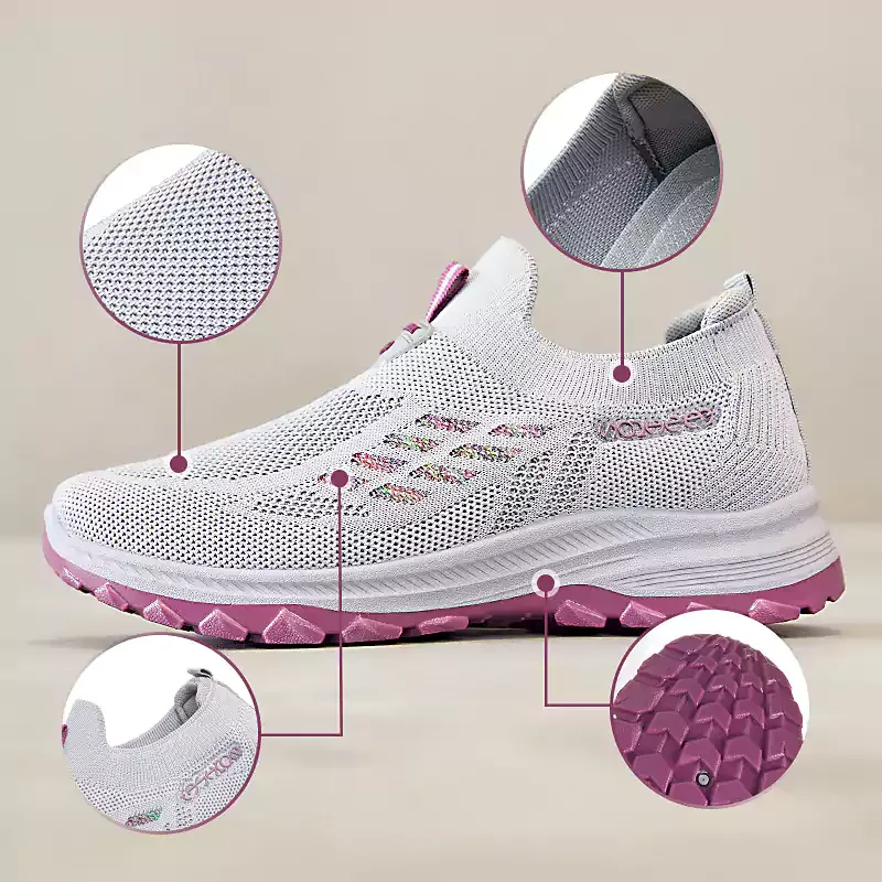 FLEXORA™ | Baskets tissées légères dotées d'une semelle amortissante et d'une adhérence renforcée