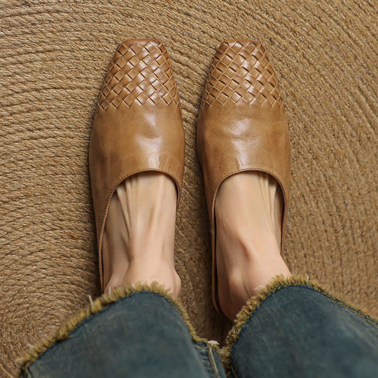 DELPHINE – MULES EN CUIR VÉRITABLE
