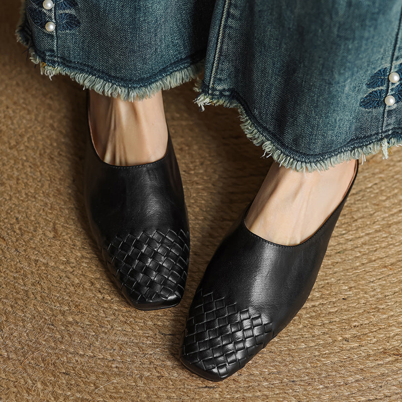 DELPHINE – MULES EN CUIR VÉRITABLE