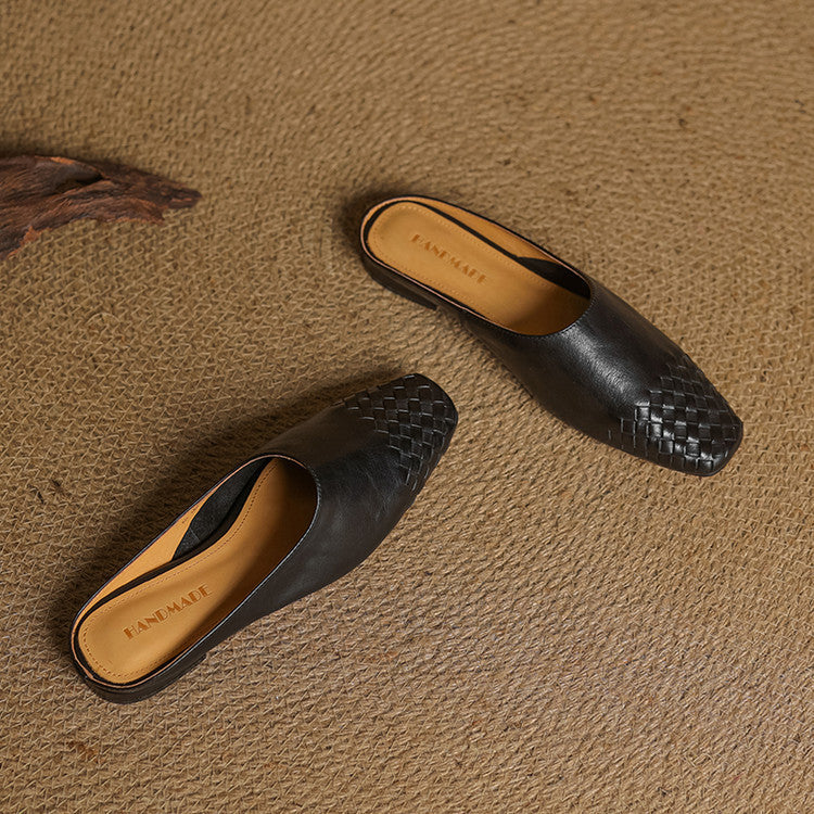 DELPHINE – MULES EN CUIR VÉRITABLE