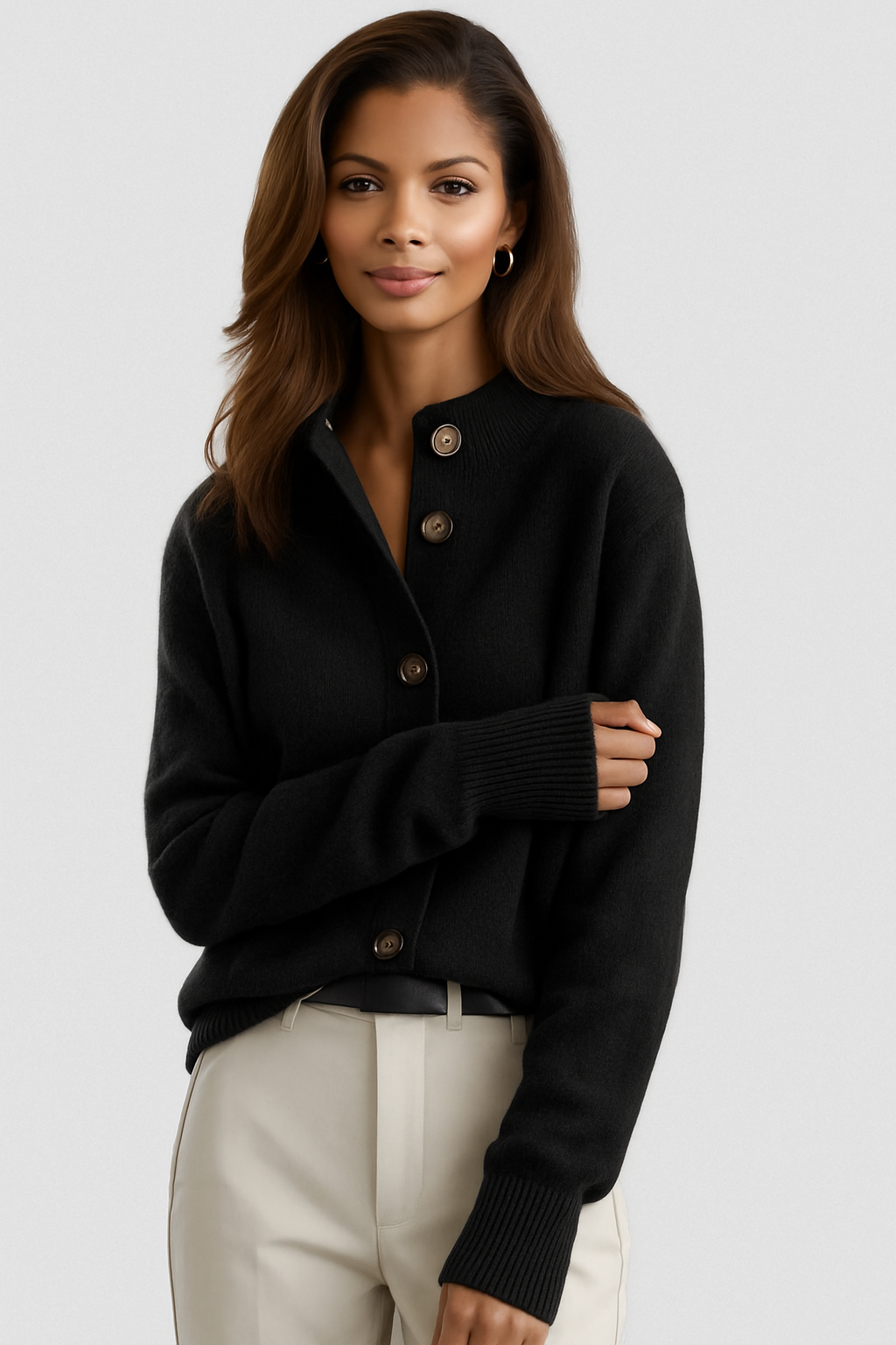 Blanche | Cardigan à Boutons