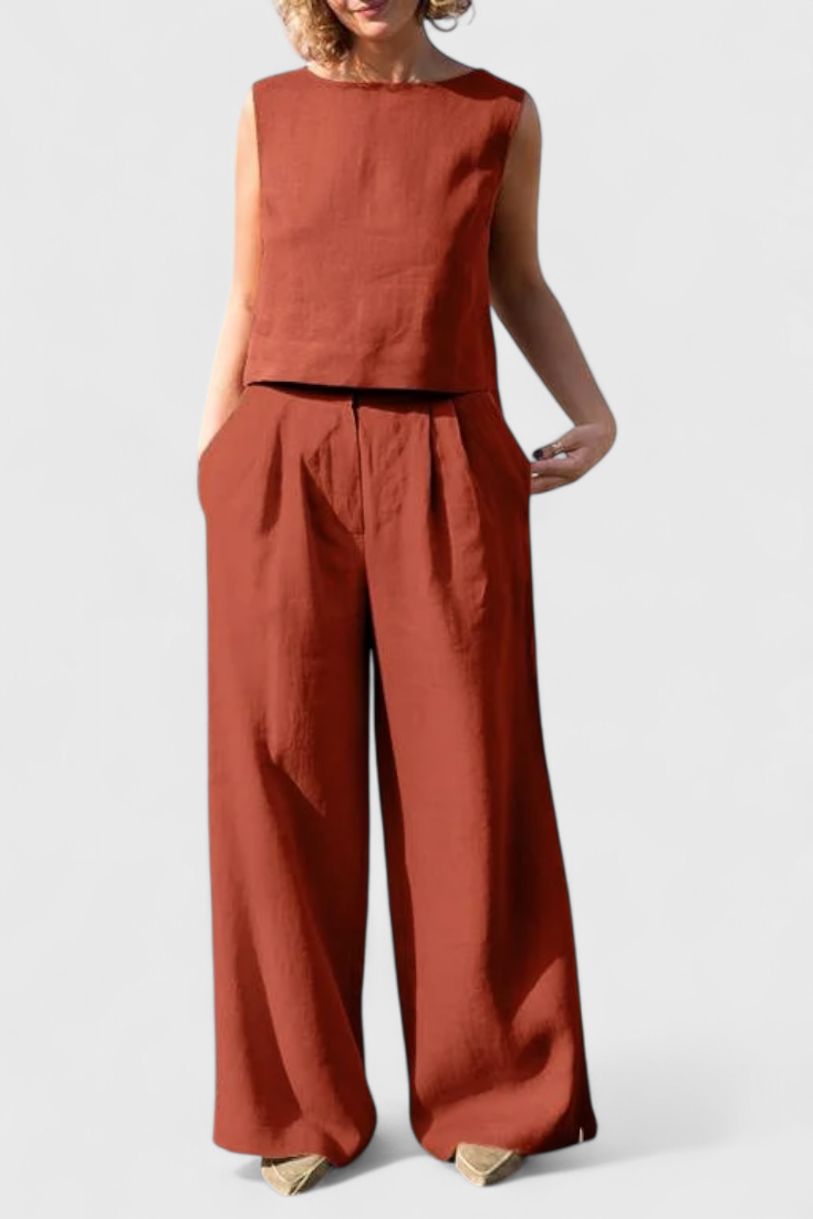 Ensemble d'été sans manches Yvanne Vintage
