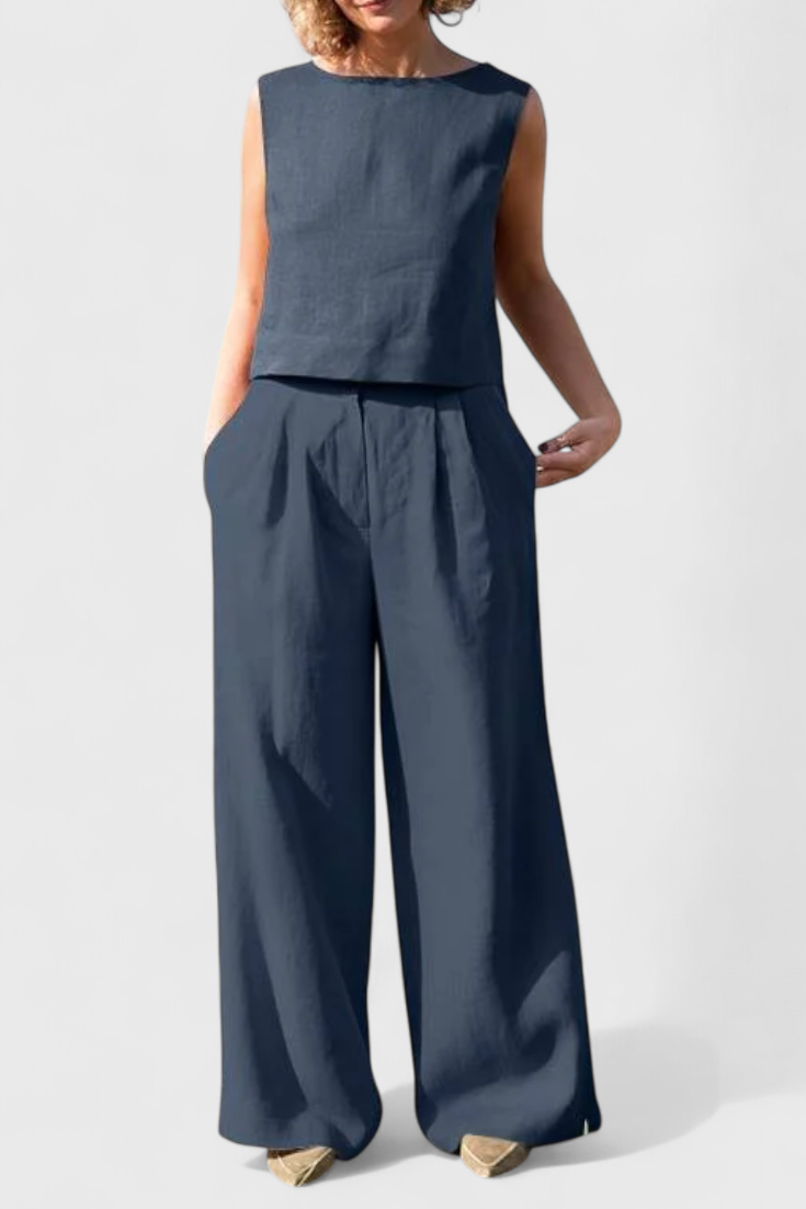 Ensemble d'été sans manches Yvanne Vintage