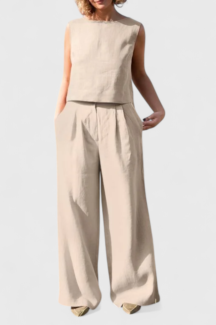 Ensemble d'été sans manches Yvanne Vintage