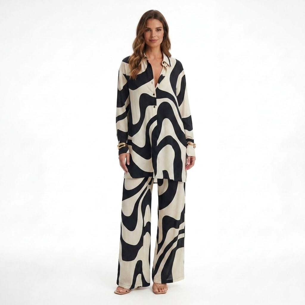Ensemble d'été Melania, style naturel