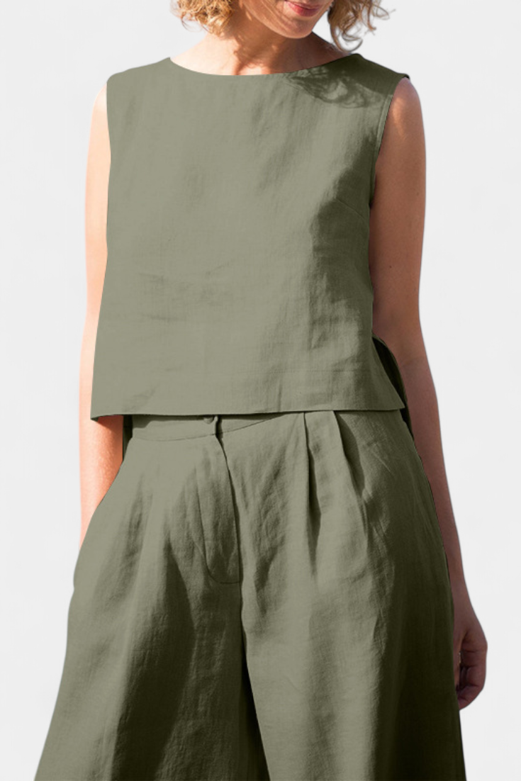 Ensemble d'été sans manches Yvanne Vintage