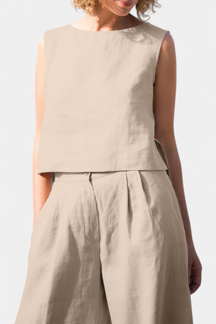 Ensemble d'été sans manches Yvanne Vintage