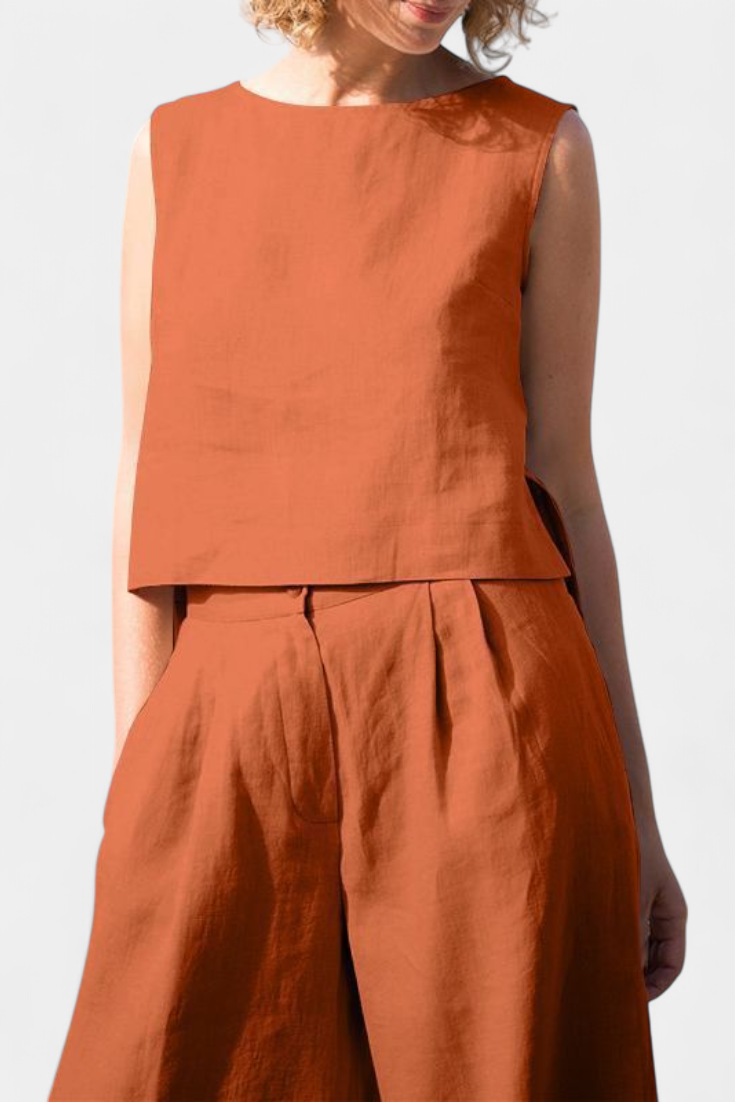 Ensemble d'été sans manches Yvanne Vintage