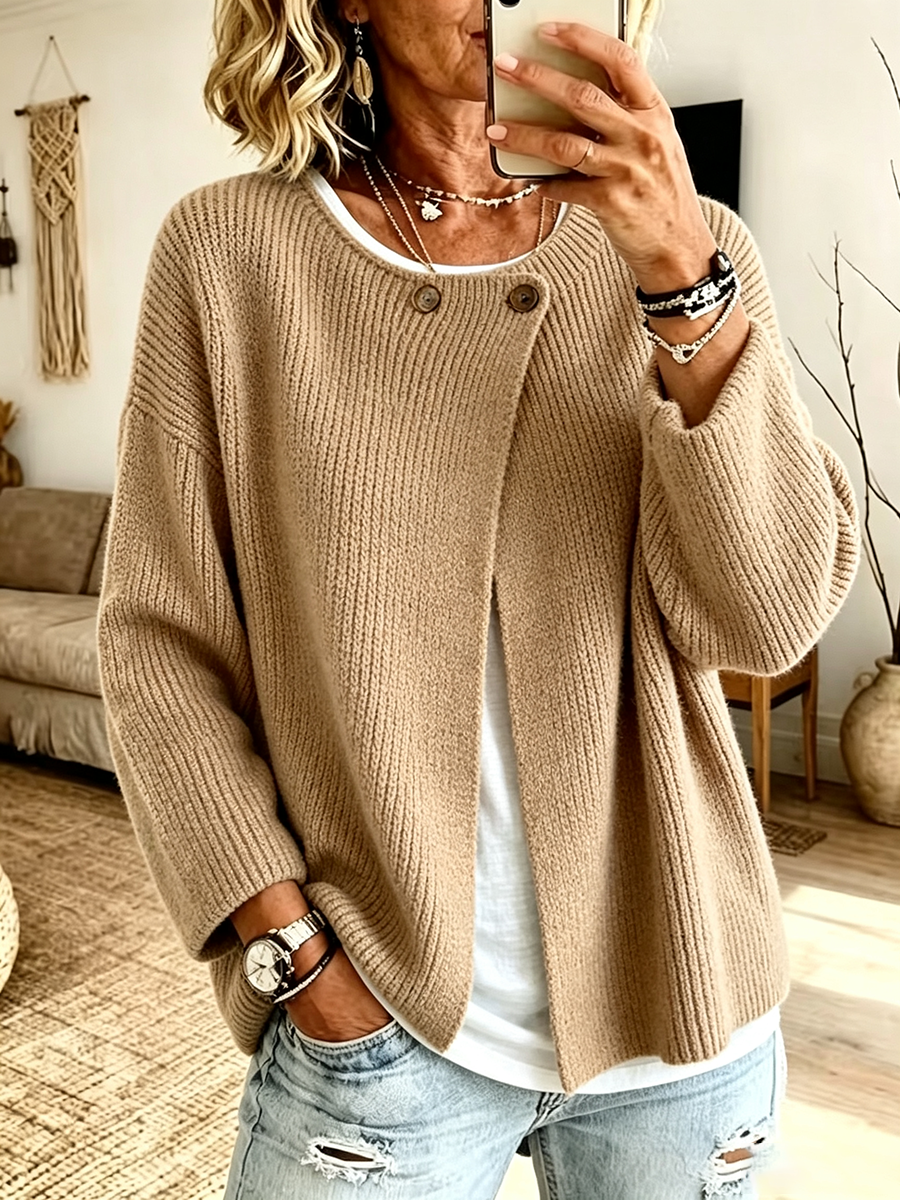 Odile™ | Cardigan Asymétrique en Maille