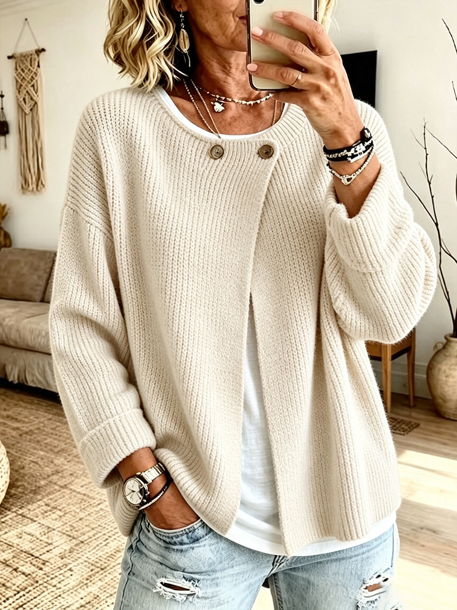 Odile™ | Cardigan Asymétrique en Maille