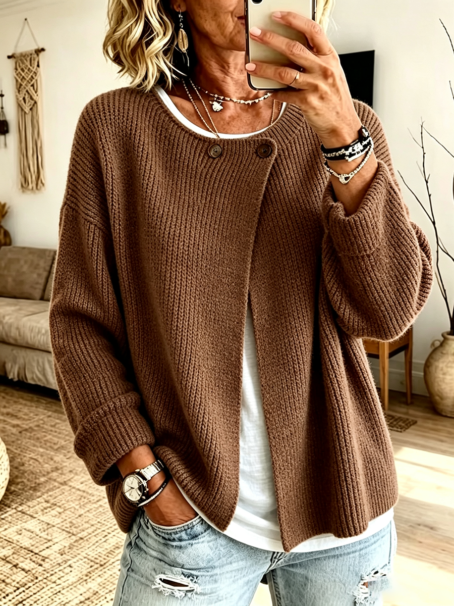 Odile™ | Cardigan Asymétrique en Maille
